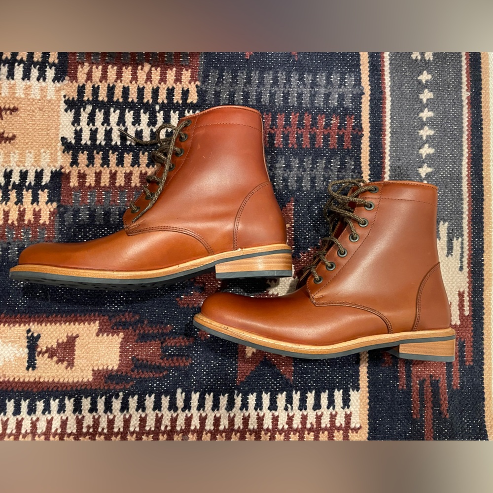 Nisolo Amalia All-Weather Leather Boots in Brandy